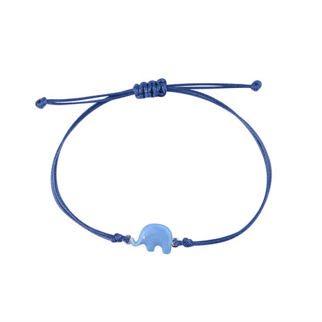 MAMIJUX - Blue Enamelled elephant bracelet