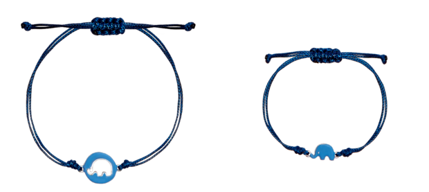 Blue Enamelled elephant bracelet MOM&KID ( New Winter 2020 )