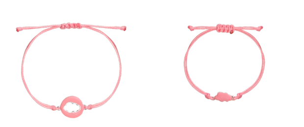MAMIJUX - Pink Enamelled cloud bracelet MOM&KID