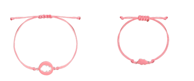 Pink Enamelled cloud bracelet MOM&KID ( New Winter 2020 )