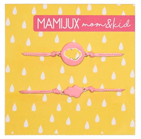 MAMIJUX - Pink Enamelled cloud bracelet MOM&KID