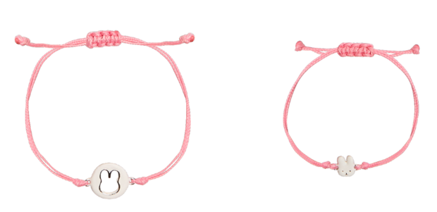 White Enamelled rabbit bracelet MOM&KID ( New Winter 2020 )