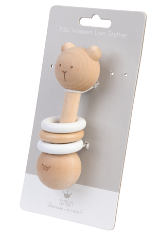 FSC Wooden Bear Rattle