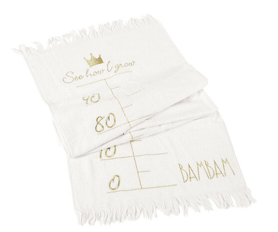 Towel 'See how I grow' Gold
