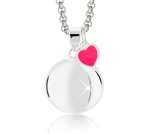 Harmony Ball Fucsia enamelled heart