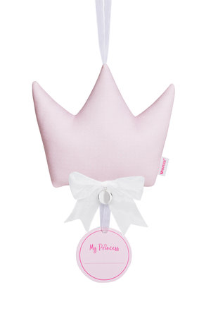 Good Luck Crown Pillow - pink